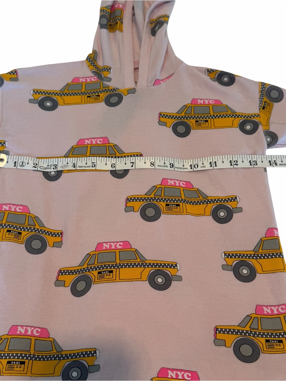 Chaser Pink NYC Taxi Print Hoodie Sweatshirt Girls Size 6 NWT - Picture 5 of 6